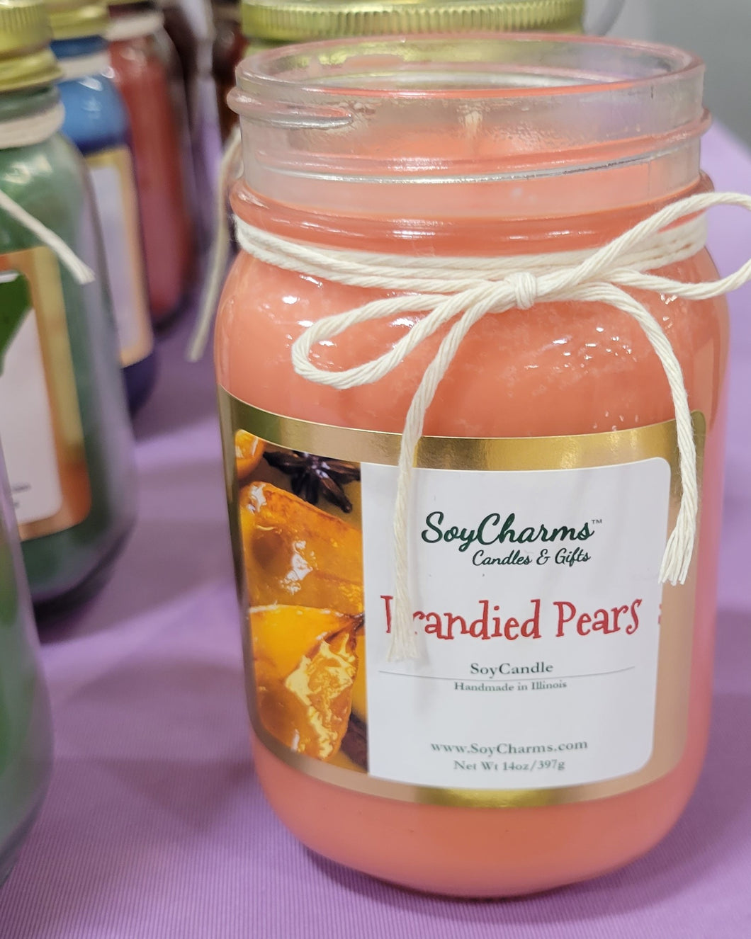 Mason Jar SoyCandle ~ Brandied Pears